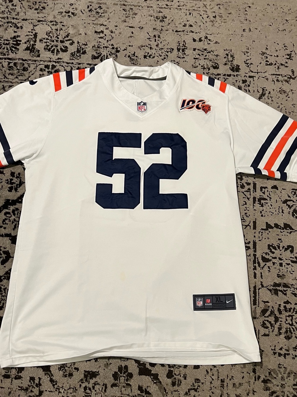 Khalil Mack #52 Jersey with Navy and Orange Chicago Bears